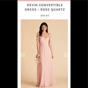 Devin Convertible Dress - Rose Quartz (size small)